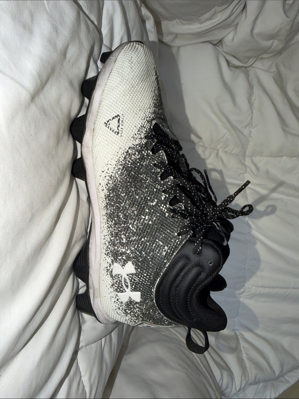 Under Armour Black & White Men's Athletic Cleats